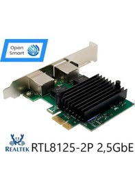 Resim Open Smart 2 Port Realtek RTL8125B 2,5GbE Ethernet Kart - OPS7275 