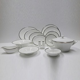 Resim Evaliza Coupe Paisley Platin 60 Parça 12 Kişilik Yemek Takımı 