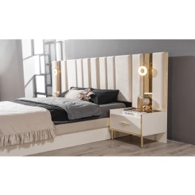 Resim Mobilya Bazarı %100 Mdf Alyans Yatak Odası Takımı Komodin 