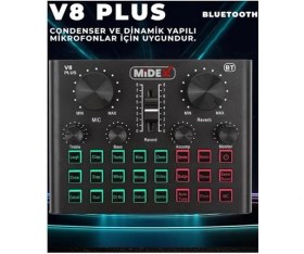 Resim Misda Store BM800 Live Head Set Efektli Ses Kartı Mikrofon Kulaklık Stand Kayıt Canlı Yayın Seti (Pc ve Telefon) 