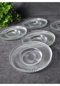 Resim 12 Parça Paşabahçe Heybeli Çay Bardağı Ve Vargas Çay Tabağı Çay S Şeffaf 