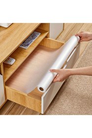 Resim STOREMAX Kaydırmaz Raf Örtüsü Eva 45cm x 10metre Şeffaf Çekmece İçi Buzdolabı Kitaplık Kaymaz Örtü Astar Altl 