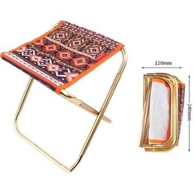 Resim Prestigegoods 7075 Alüminyum Balıkçı Sandalyesi, Taşınabilir Kamp Taburesi, 24.8x22.5x27cm, Kavurucu Güneş Renkli Çok Renkli 