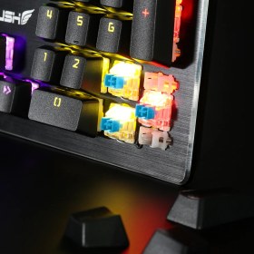 Resim Rush Kicker RK902 Mavi Switch Rainbow Mekanik Gaming Oyuncu Klavye 