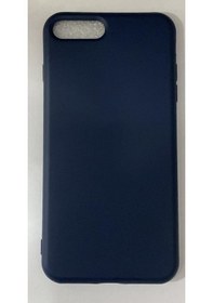 Resim Apple Uyumlu iPhone 7 Plus Kılıf Kamera Korumalı Silikon Rubber Arka Kapak Lacivert 