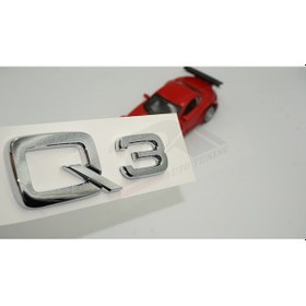 Resim Audi Q3 Bagaj Krom 3M Yazı Logo Gümüş Krom 