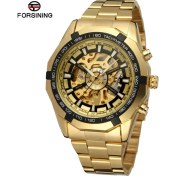 Resim Hanyang 004 Forsınng Altın Mekanik Saat Delikli Tırnak Pulu Çelik Bant Saat Siyah Saat Çok Renkli Saat Isteğe Bağlı (Yurt Dışından) 