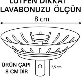 Resim Çöpmak 2 Adet Mutfak Lavabo Sifon Gideri Paslanmaz Metal Tıpa Süzgeci 8 Cm Dayanıklı Ve Uyumlu 