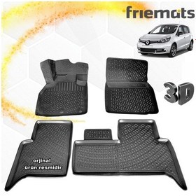 Resim Renault Scenic 3 3D Paspas Havuzlu Siyah 2009 Sonrası 4 Prç N11.4943 