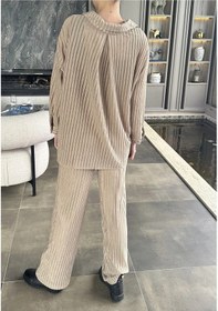 Resim Oversize Gömlek Pantlon Eşofman Takım Çok Renkli 