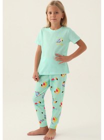 Resim Roly Poly 3403 Garson Jungle Kız Çocuk Pijama Takımı Pembe 