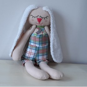 Resim nildamigurumi Pelüş Oyuncak El Dikimi Uyku Tavşanı Şortlu 