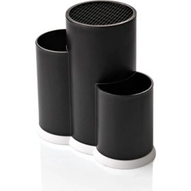 Resim 3 Bölmeli Kaşıklık - Şef Bıçaklık Standı Beyaz 