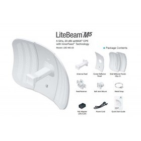 Resim Ubiquiti Litebeam M5 LBE-M5-23 5 GHz 23 dBi Dış Mekan Anten 