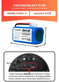 Resim Fantom Galaxy Xy38 Uyumlu Batarya Yüksek Kapasite 2800mah 