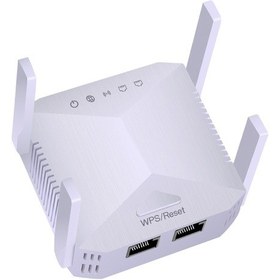 Resim Mufunye 300mbps Kablosuz Wifi Sinyal Güçlendirici - Uzun Menzil Genişletici, Beyaz Eu Fiş 