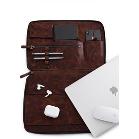 Resim Deri Company Notebook/Tablet Çok Fonksiyonlu Organizer Kahverengi 400001 