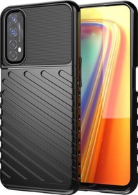 Resim Microcase Realme 7 Thunder Serisi Dayanikli Silikon Kilif - Siyah 549357286 