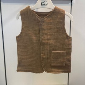 Resim Joys Polo Bebek Müslin Yelek Kahverengi - Kahverengi / 3-6 Ay 