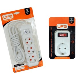 Resim UFO Akım Korumalı Set Beyaz 1.5 Mt Ve Tekli Akım Korumalı 