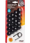 Resim Lampa 17Mm Siyah Abs Bijon Kapağı 20 Adet 02248 