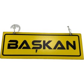 Resim Tky Cam Süsü Yazı ’başkan’ Mdf Vantuzlu 