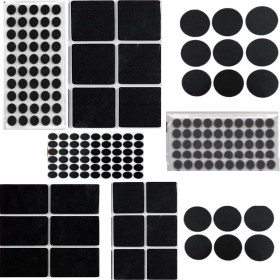 Resim Zemin Koruyucu, Mobilya Keçesi 8'li Set, Siyah (189 Parça) Masa Sandalye, Keçesi 