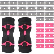 Resim Hallow Pembe Tıraş Bıçağı Kazıyıcı, 2 Paket Çift Kenarlı Tıraş Makinesi 
