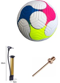 Resim Profesyonel Futbol Topu + Top Pompası Ve Top Iğnesi 5 Numara Makine Dikişli Top 