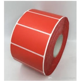 Resim Zebra 30*60 Kırmızı Barkod Etiketi Termal 1000 Li Sarım 