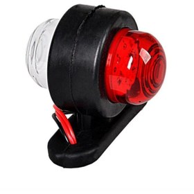 Resim KIR OTOMOTİV Mini Takoz Tek Ledli Kırmızı-beyaz 12v-24v 