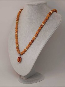 Resim Japer Taşlı Rudraksha Tohum Kolye Dolama Bileklik 8mm 49726 