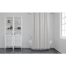 Resim Zethome Günce Banyo Duş Perdesi 5026 Çift Kanat 2X100X200 Beyaz 