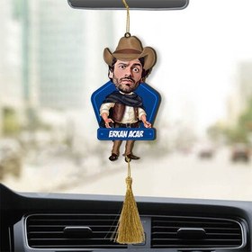 Resim Kişiye Özel Kovboy Karikatürlü Araba Süsü 
