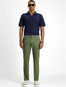 Resim Kiğılı Relaxed Fit Rahat Kesim Likralı Kanvas / Chino Pantolon 