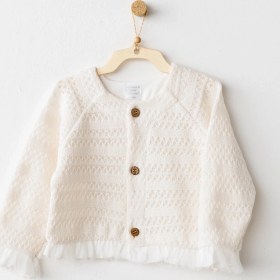 Resim Andywawa Kız Bebek Ceket Jacket Wawa Exclusive Ac26137 Ekru 