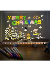 Resim 7 Özel Kalem Hediyeli Işıklı Yazı Ve Not Tahtası 20cmx30cm Led Işıklı Neon Yazı Tahtası 7 Özel Kalem Hediyeli 
