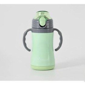 Resim Biberon Termos Çelik Çift Katlı 280ml Renkli - Yeşil Yeşil 