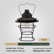 Resim Açey Kamp Lambası Ultra Uzun Pil Ömrü Çadin Asilı Kamp Lambasi Aydıllatma Retro Siyah Siyah 