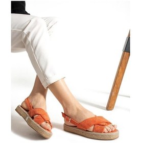 Resim Glenz Kadın Kadife Bilekten Tokalı Sandalet Ts1172 001 