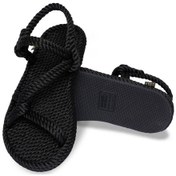 Resim Nomadic Republic Mykonos Kauçuk Tabanlı Kadın Ip Sandalet Siyah 