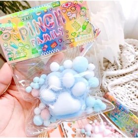Resim Kedi Patisi Taba Squishy Stress Oyuncağı Sukuşi Pati, Tüylü Oyuncak Mavi Diğer 
