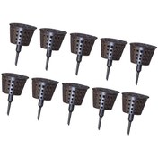 Resim Suntek Bahçe Bonsai Bitki L Için Kapaklı 10 Adet Plastik 