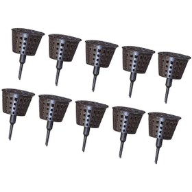 Resim Suntek Bahçe Bonsai Bitki L Için Kapaklı 10 Adet Plastik 