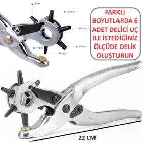 Resim optana Pense Kemer Delme Pensesi Delici Delik Açma 6 Başlıklı ÇıtÇıt Pense Deri Çanta Kıyafet Delik Açıcı 