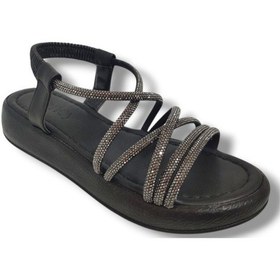Resim Fancy 051-25 Taşlı Trend Fashion Kadın Sandalet Siyah 