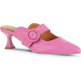 Resim Bueno Shoes Fuşya Deri Kadın Topuklu Terlik 01WA1301 01WA1301 