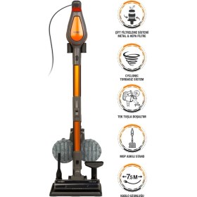 Resim Fantom P6100 Pluto Plus 500 W Moplu Dikey Elektrikli Süpürge 