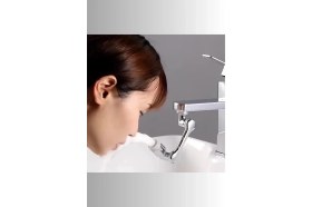 Resim Filtreli Mutfak Banyo Musluk Başlığı 1080 Derece Dönebilen Fonksiyonel Evrensel Büyük Boy 