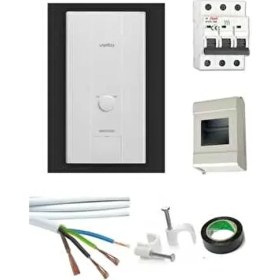 Resim Blue E 380 Volt 3 Faz Ani Su Isıtıcı 24 Kw - Merkezi Sistem 5mt Kablolu Tam Takım Set 